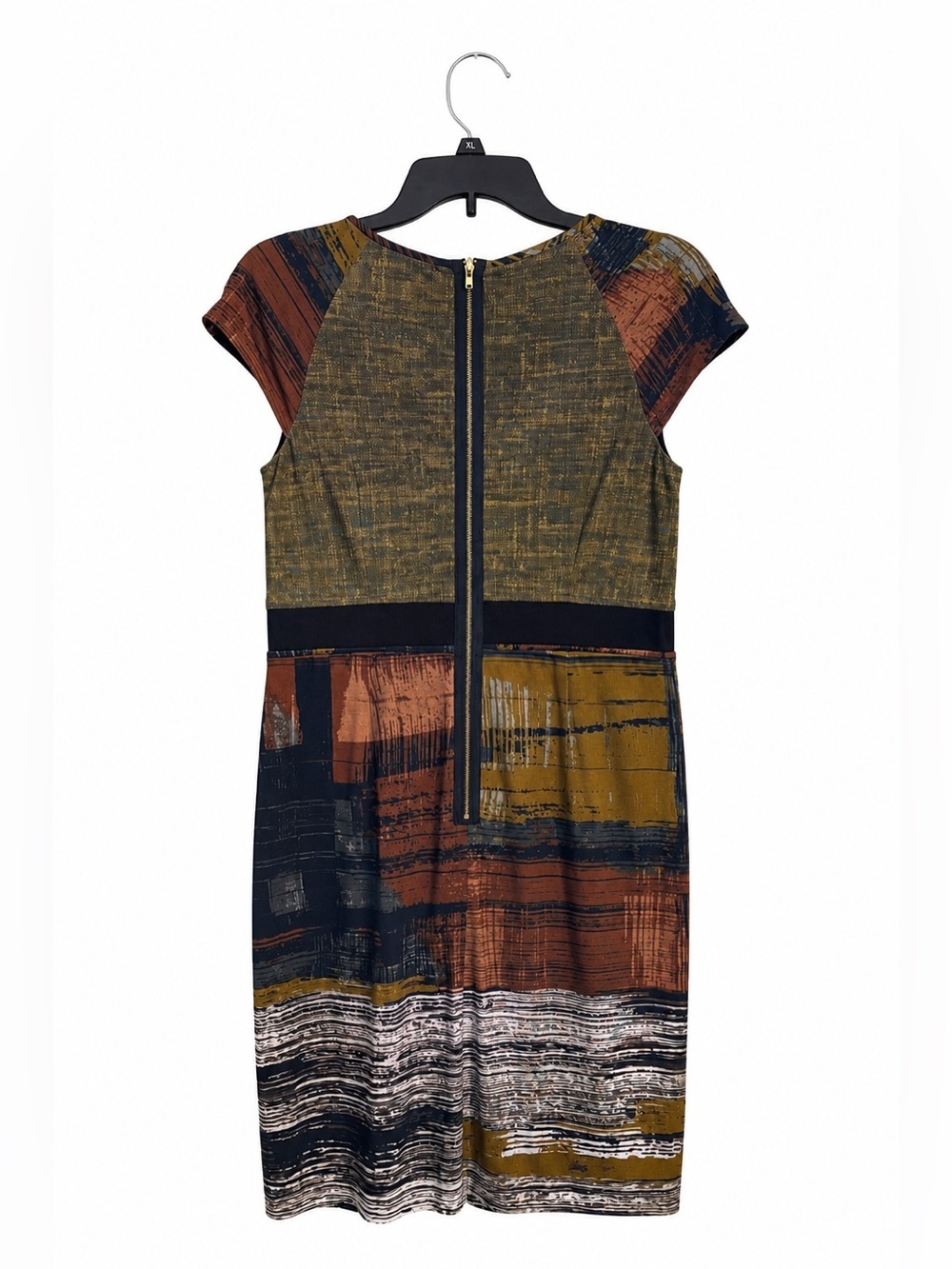 Maggy London Petites Mix Print Sheath Dress – Women’s 10 Petite – Green Multi - Picture 2 of 2
